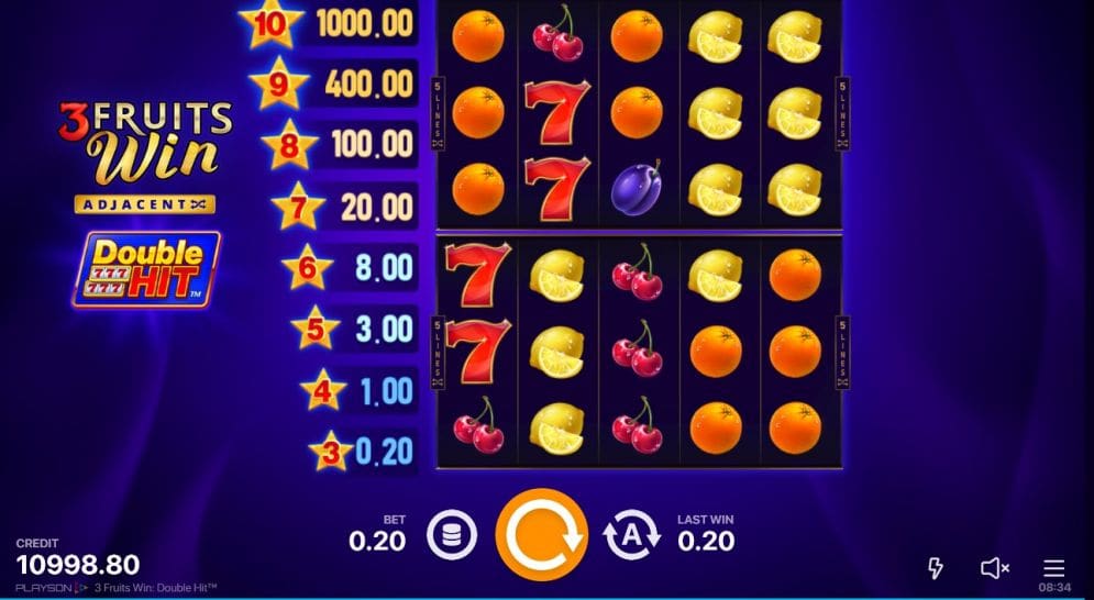 3 Fruits Win: Double Hit