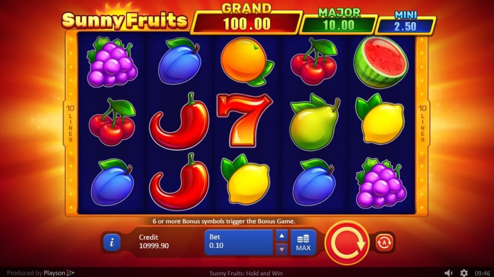 Sunny Fruits: Hold and Win