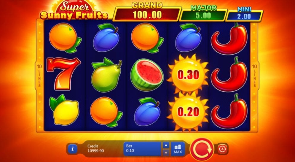 Super Sunny Fruits: Hold and Win